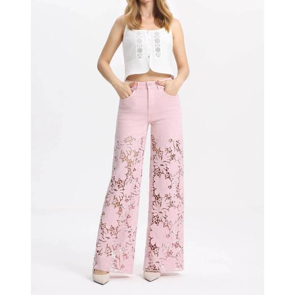 BAYEAS Pants - NEW BAYEAS flora high rise wide leg jeans in lavender pink